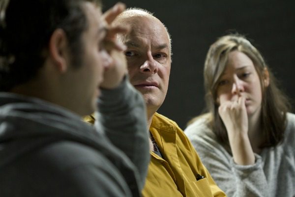 Couple talking to counselor