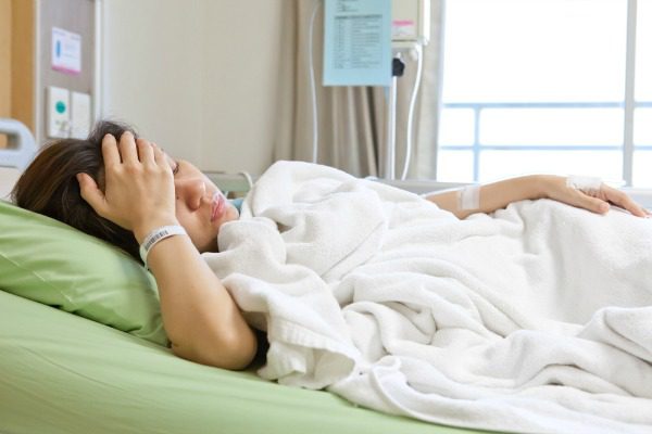 Woman in medical drug detox