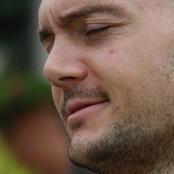 Man in pain closeup