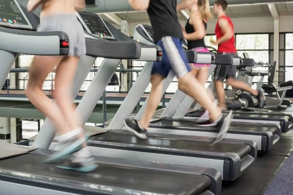 People running on treadmills