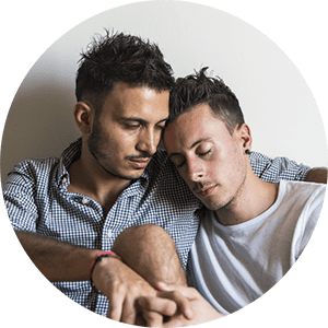 Gay male couple