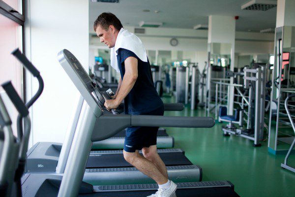Man on treadmill
