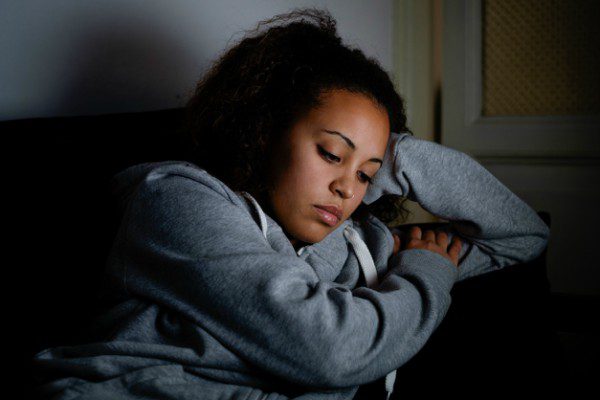 Woman going through withdrawal