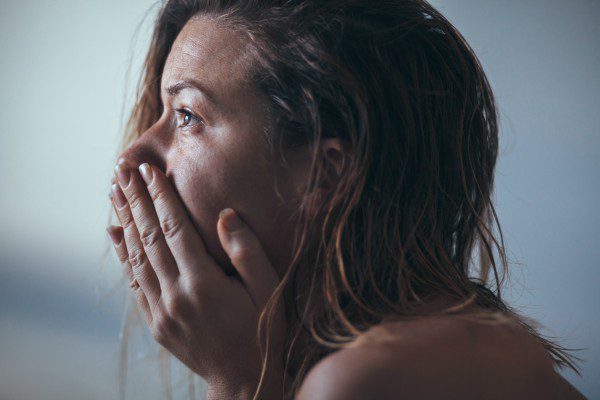 Woman in withdrawal