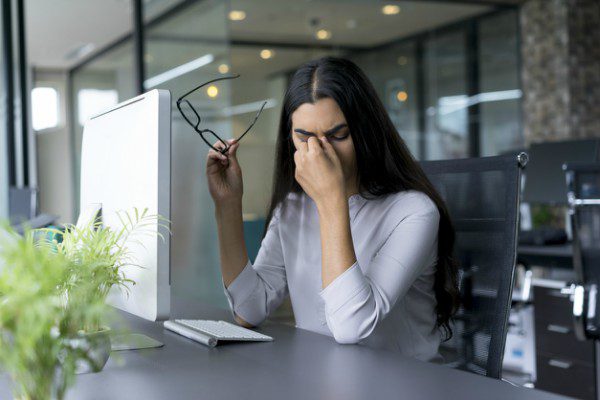 Stressed office worker