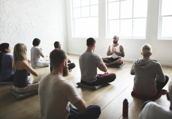 Yoga group sitting