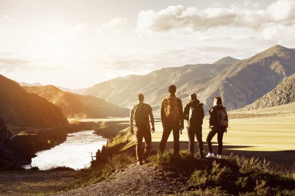 Hikers in the mountains