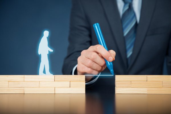 Drawing a bridge for employee