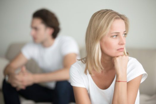 Woman pondering future