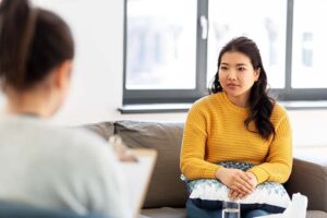 a woman benefits from an aftercare program