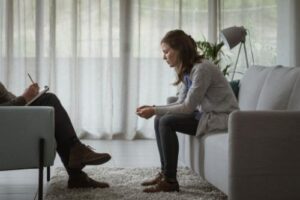 a woman is in an adderall addiction treatment program