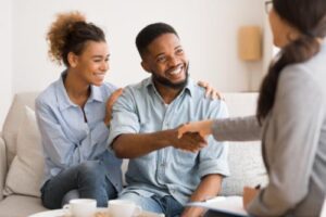a man goes through the rehab admissions process
