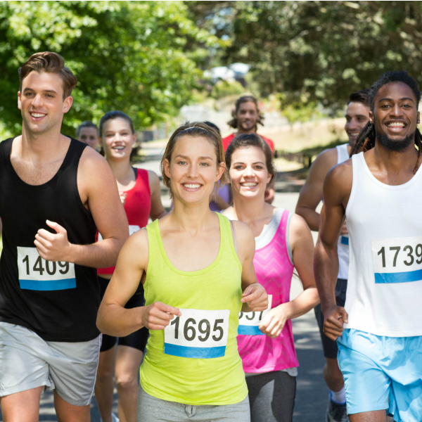 Group running 5K race