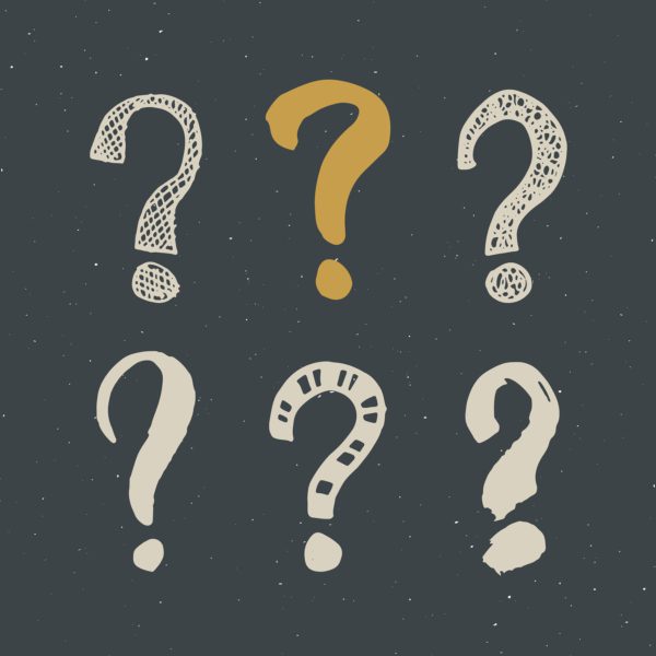 Handdrawn questions marks