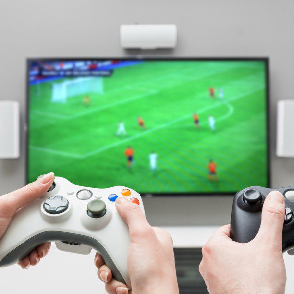 Playing video game