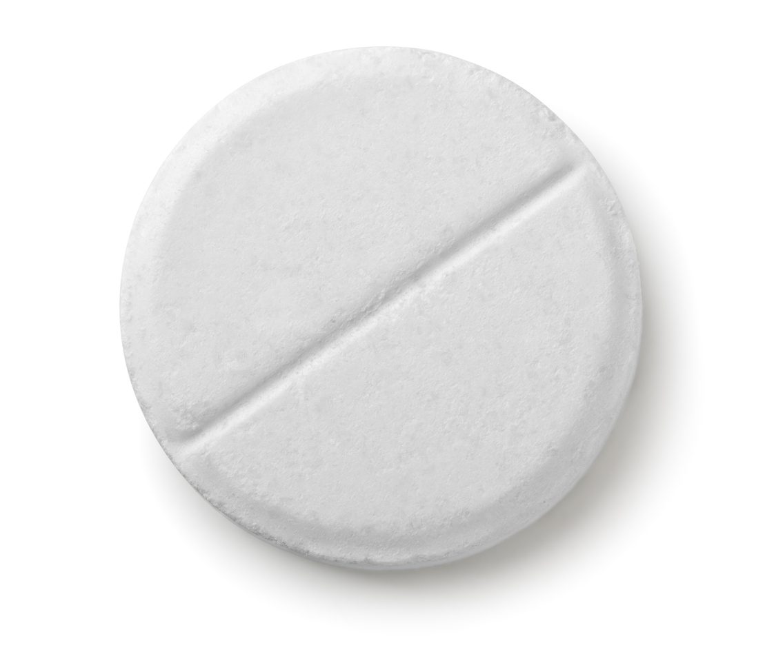 single white round pill