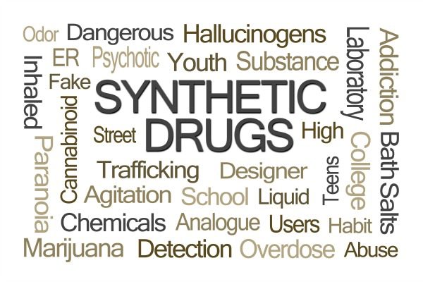 Synthetic drugs word graphic