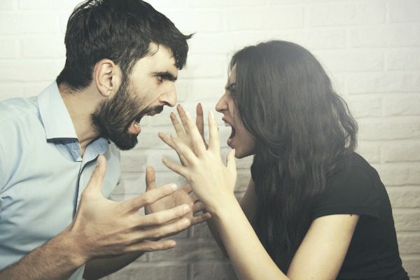 Young couple arguing