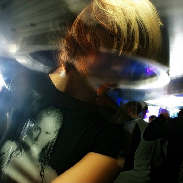 Young man on ecstasy at party