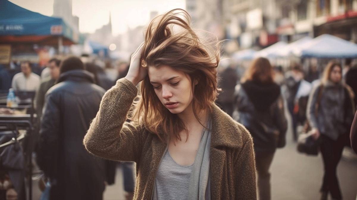 A young woman worrying about marijuana addiction statistics