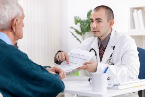 elderly man getting help
